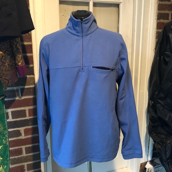 L.L. Bean pullover EUC medium blue & grey - Picture 3 of 8